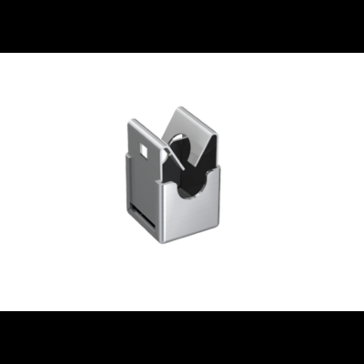 Art. 110 095 S_Niro-Clip, tip A, navoj M6, vodič Ø 10mm, Inox V2A